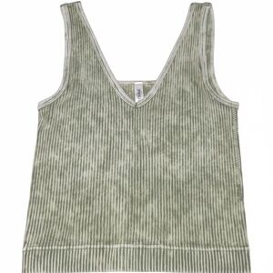 Zenana Outfitters Olive Crop Top